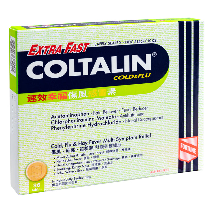 Coltalin Extra Fast Cold & Flu Tablets (For Adults)