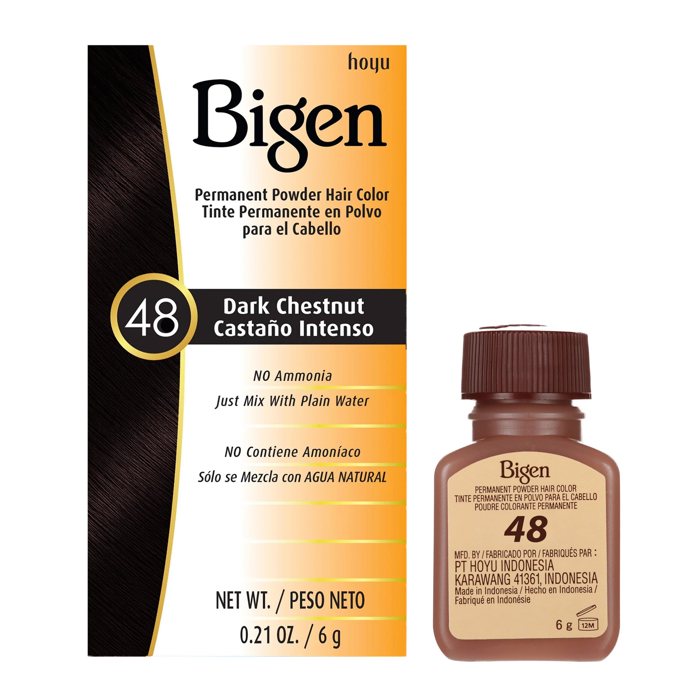 Bigen Permanent Powder Dark Chestnut Hair Color - Hoyu Japanese