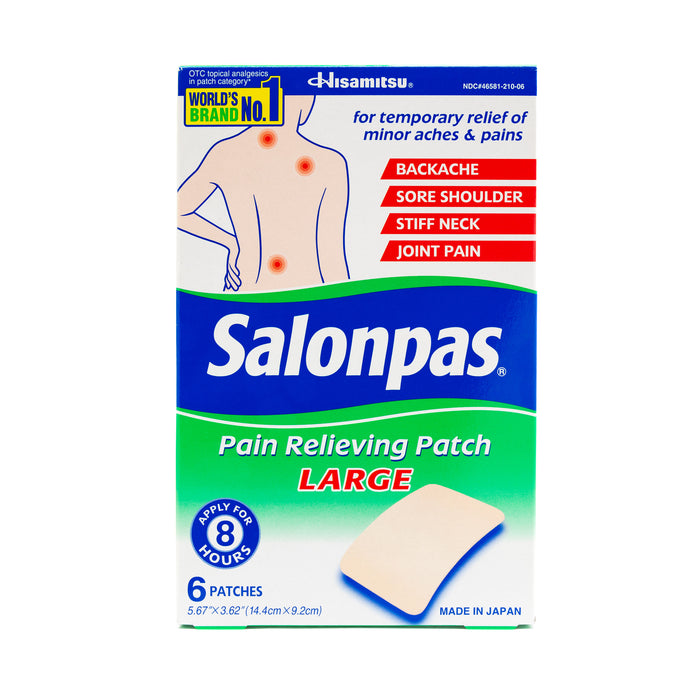 Salonpas Pain Relieving Patch, LARGE, 6 Count